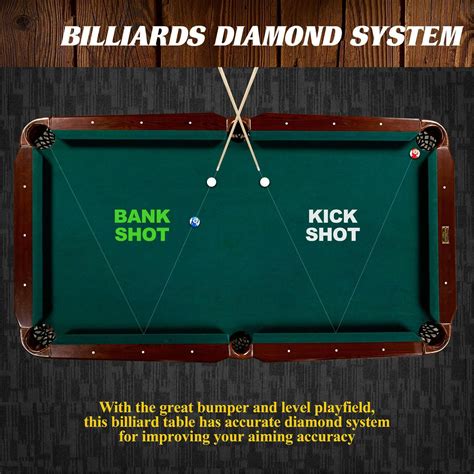 Barrington 90 Ball And Claw Leg Billiard Pool Table With Cue Rack And