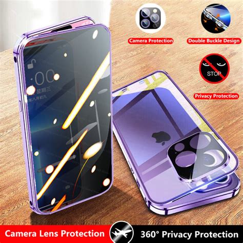 Anti Peep Privacy Magnetic Adsorption Case For Iphone 14 13 12 11 Pro