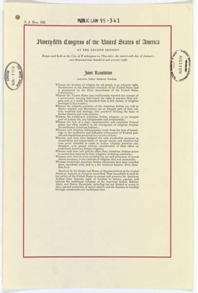 The American Indian Religious Freedom Act – Meherrin Indian Nation 