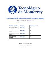 M Actividad Prototipado Pdf Dise O Y An Lisis De Experimentos