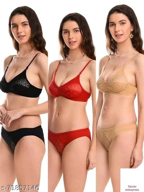 Hosiery Stylish Lingerie Setset Of Bra Panty Set At Set In Bengaluru