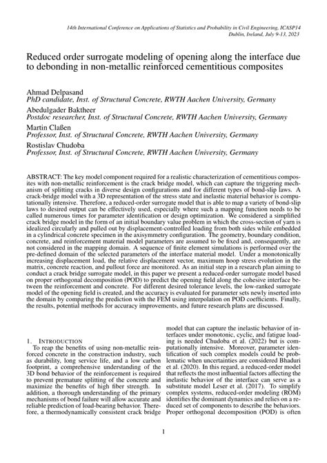 Pdf Reduced Order Surrogate Modeling Of Opening Along The Interface