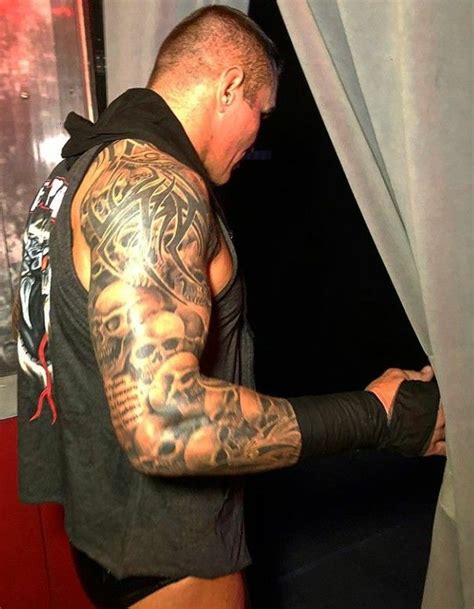Randy Orton Tattoo Sleeves Skull