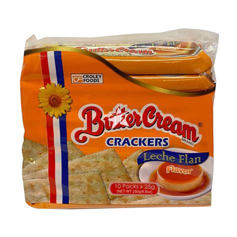 Buy Croley Foods Butter Cream Crackers Leche Flan Flavor 250g