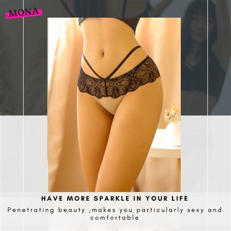 Mona Women Lingerie G String Panties Lace With Satin Silk Fabric Sexy