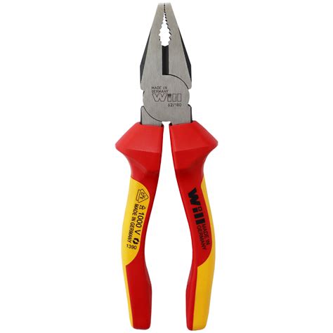 Plier Combination Mm Vde Will V Red Yellow Handle Fowkes Bros