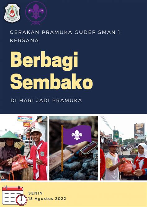 Gerakan Pramuka Gudep Sma N 1 Kersana Berbagi Sembako Di Hari Jadi Pramuka