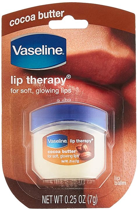 Vaseline Cocoa Butter Lip Therapy For Soft Glowing Lips 025oz Each