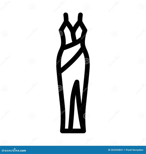 Strap Sun Dress Technical Fashion Illustration With Deep V Neck Maxi