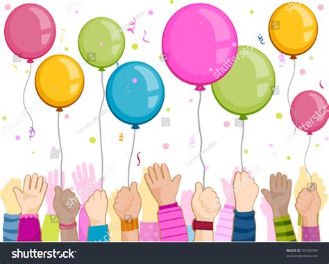 Children Party Hands Vector Stock Vector Royalty Free 39753784