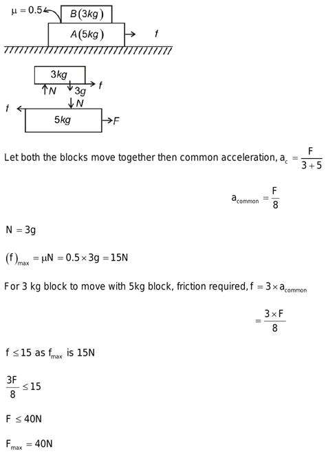 Two Blocks A And B Of Masses Kg And Kg Respectively Reston A Smooth