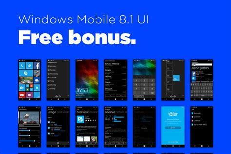 Windows Mobile UI KIT for Sketch | Creative Illustrator Templates ...