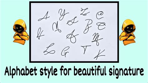 Alphabet Style For Beautiful Signature Anup Calligraphy Youtube