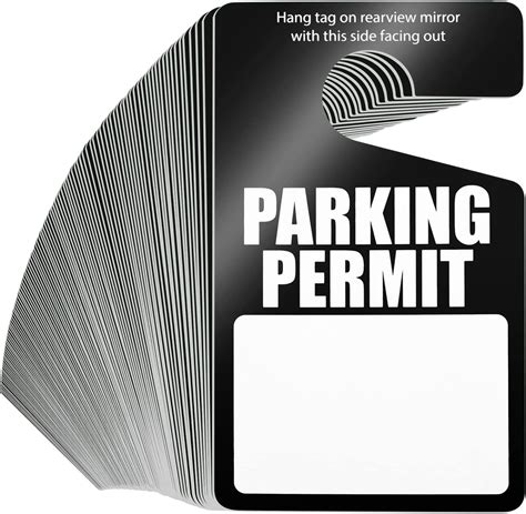 Amazon 100 Pack Parking Permit Hang Tags Plastic Parking Placards