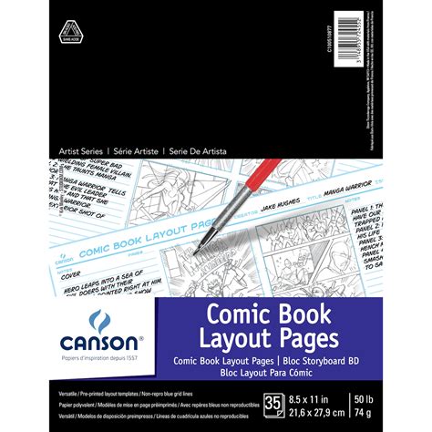 Canson Fanboy Comic Book Layout Pages Sheet Pack Michaels