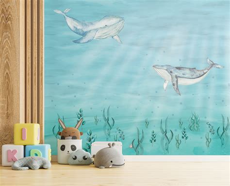 Papel De Parede Infantil Fundo Do Mar Quarto De Beb