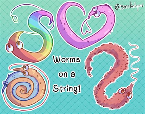 Worms On A String Stickers Weasyl