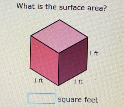 Solved: What is the surface area? square feet [algebra]