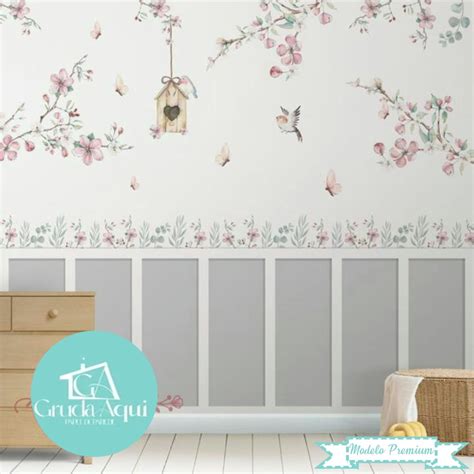 Papel De Parede Infantil Jardim Encantado Elo