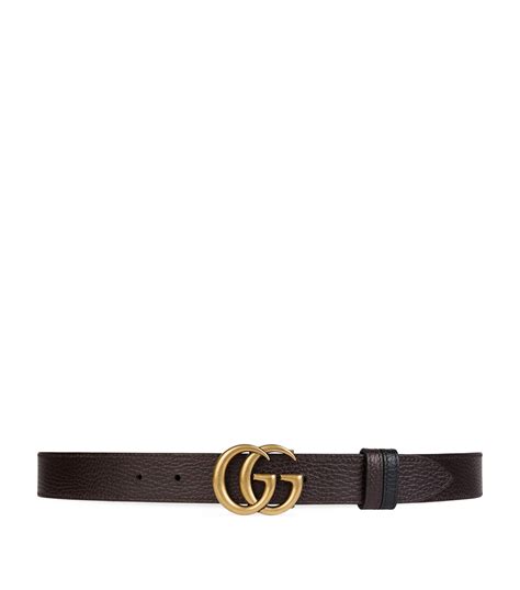 Gucci Black Reversible GG Marmont Belt Harrods UK