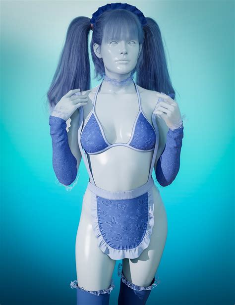 DForce Maid Bikini Outfit Texture Add On Daz 3D