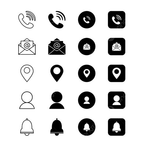 Contact Icon Black Set Vector Icon Contact Contact Us Png And Vector