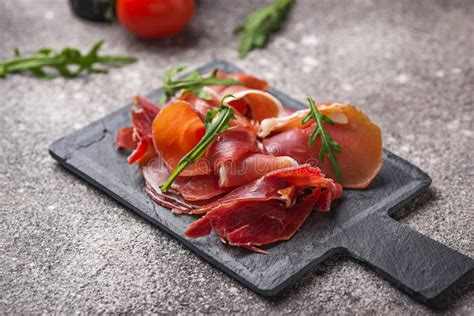 Traditional Spanish Cured Meat Jamon Stock Image Image Of Smoked