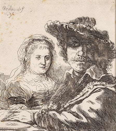 Ignace Joseph De Claussin Dutch 1795 1844 After Rembrandt Etching With Drypoint 1636 Self