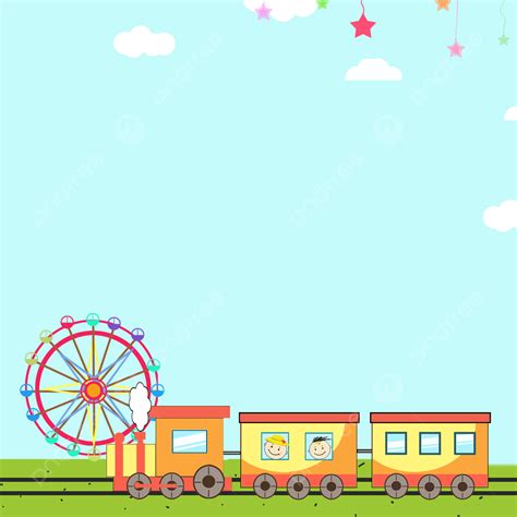 61 Children S Day Cartoon Train Toy Poster Background, 61, Children S ...