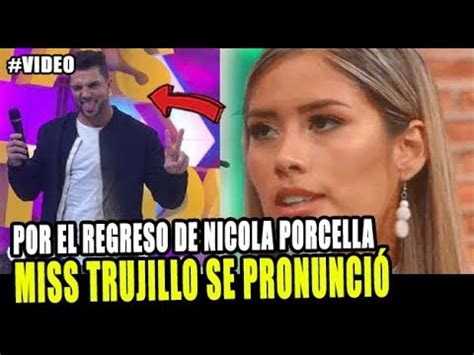 Claudia Meza Se Pronunci Por Regreso De Nicola Porcella A La