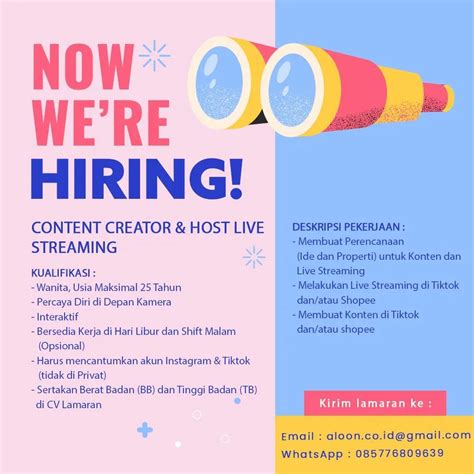 Lowongan Kerja Februari Content Creator Aloon Di Solo Info Loker