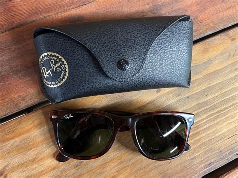 Vintage Brown Tortoise Shell Ray Bans Wayfarers With Black Case Etsy