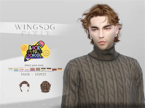 The Sims Resource Wings Ef Messy Male Hair