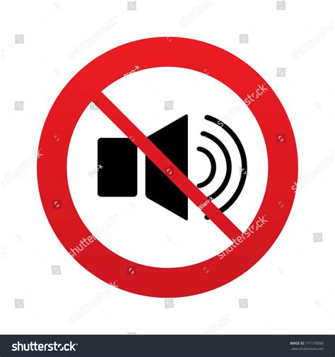 Speaker Volume Sign Icon No Sound: ภาพประกอบสต็อก 177170090 | Shutterstock