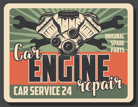 Car Engine Repair Stock Vector Illustration Of Petrol