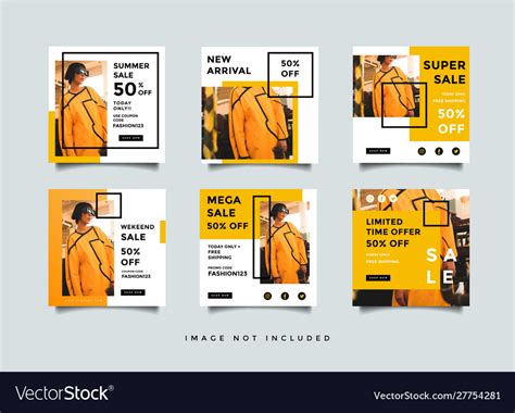 Social Media Post Design Template Royalty Free Vector Image