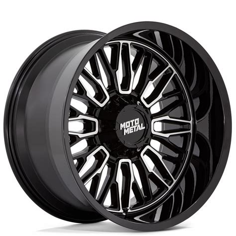 22 Moto Metal Wheels Mo809 Stinger Gloss Black Machined Off Road Rims