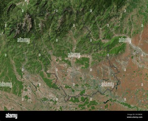 Prahova County Of Romania High Resolution Satellite Map Stock Photo