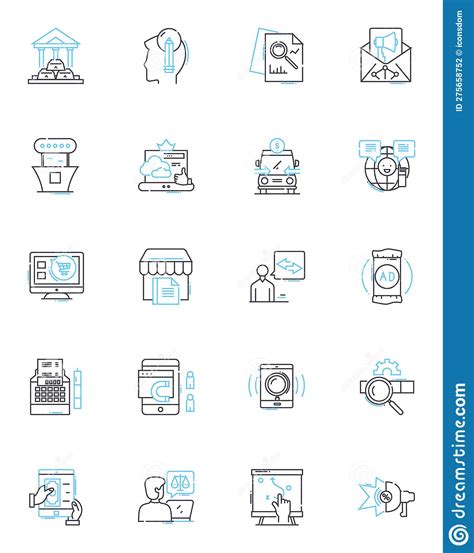 Consumer Behavior Linear Icons Set Influence Perception Preference