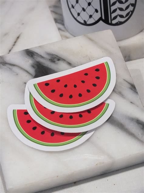 Watermelon Stickers Palestine Watermelon Watermelon Bumper Sticker ...