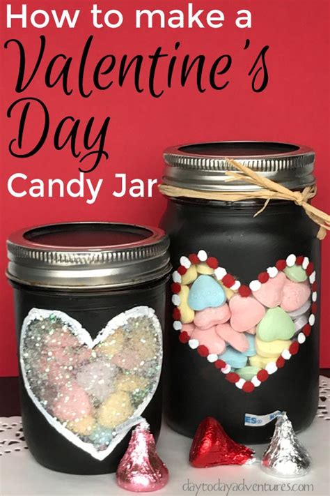 How To Make A Valentines Day Chalkboard Painted Mason Candy Jar