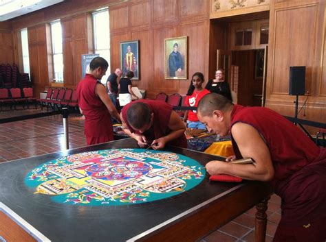 Tibetans Monks Visited Our Univ Where They Created Beautiful Mandala