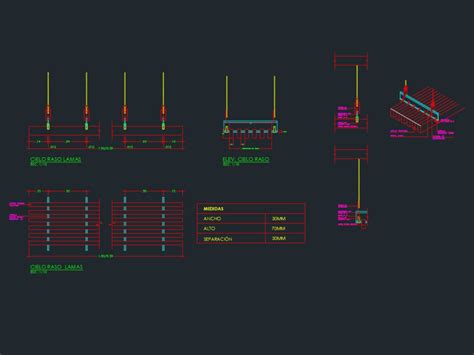 Planos De Detalles Constructivos En Dwg Autocad Cielorraso Rainy Weathers