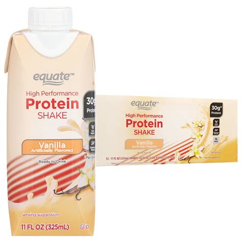 Equate High Performance Protein Shake Vanilla 11 Fl Oz 12 Count