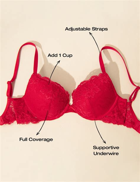 Deyllo Womens Sexy Lace Push Up Padded Plunge Add Cups Underwire Lift Up Bra Red 38c For