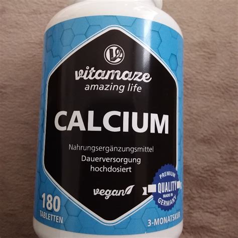 Vitamaze Calcium Mg Kalorien Vitamine Und Mineralstoffe Fddb