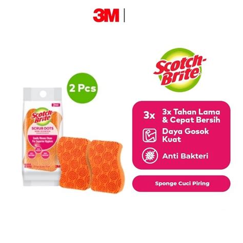 Jual 3m Scotch Brite Sabut Hijau Spons Cuci Piring Di Lapak Divi Sukses