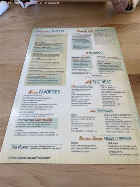 Menu At The Magnolia Pancake Haus Restaurant Schertz