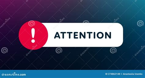 Attention Sign Vector Modern Color Illustration Stock Vector