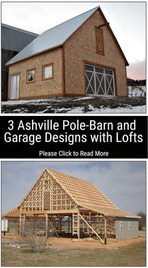 3 Ashville Pole-frame Barn & Garage Plans Three Different Layouts Complete Pole-barn Building ...